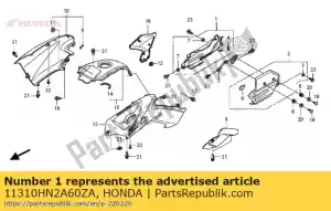 honda 11310HN2A60ZA cover comp., r. engine side *nh1 * (nh1 black) - Bottom side