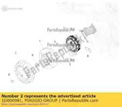 Here you can order the stator from Piaggio Group, with part number 1D000981: