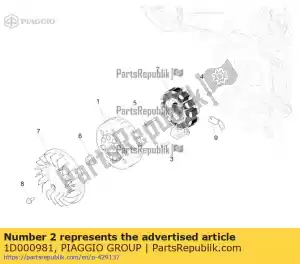 Piaggio Group 1D000981 estator - Lado inferior