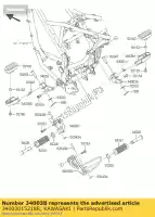 34003015218R, Kawasaki, holder-step,f.s.black kawasaki d tracker 150 , New