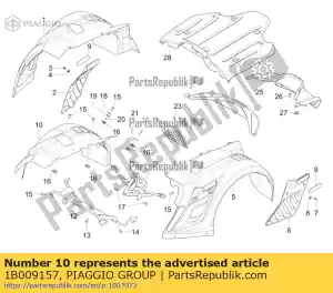 Piaggio Group 1B009157 pannello paracalore motore completo - Lado inferior