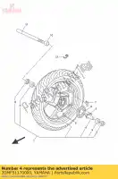 2DMF51170000, Yamaha, cuscinetto distanziatore yamaha yp 125 250 2014 2015 2016, Nuovo