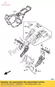 yamaha 447274410000 reposapiés, trasero (r.h) - Lado inferior