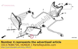 Here you can order the nut, beam adjusting from Honda, with part number 33117KBR730: