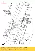 3GM231020000, Yamaha, voorvork assy (l.h) yamaha fzr 1000, Nieuw