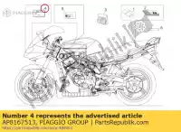 AP8167513, Piaggio Group, Placa de constructor aprilia rst futura 1000, Nuevo