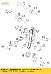 Aquí puede pedir cadena de distribución 07 de KTM , con el número de pieza 77336013100: