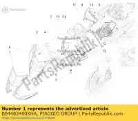 B04482400XHA, Piaggio Group, kuip. grijs aprilia  caponord zd4vk000, zd4vka, zd4vk001, zd4vka01 zd4vkb000, zd4vkb001, zd4vkb003, zd4vkb00x, zd4vkb009 zd4vku00 1200 2013 2014 2015 2016 2017, Nieuw