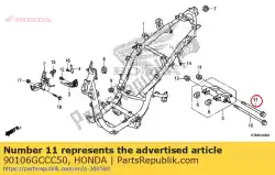 Aqui você pode pedir o parafuso, flange, 10x238 em Honda , com o número da peça 90106GCCC50: