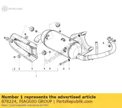 Qui puoi ordinare silenziatore completo di protezione da Piaggio Group , con numero parte 878224: