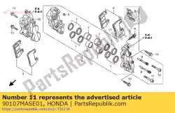 Ici, vous pouvez commander le boulon, torx, 8x35 auprès de Honda , avec le numéro de pièce 90107MASE01: