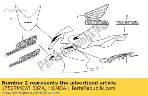 honda 17527MCWH30ZA mark, l. zbiornik paliwa (###) * typ1 * (typ1) - Dół