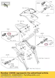Aquí puede pedir lámpara de señal de lente de Kawasaki , con el número de pieza 230480025: