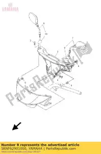 yamaha 5RNF62901000 montagem do espelho retrovisor (equipamento - Lado inferior