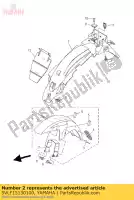 5VLF15130100, Yamaha, rimani, parafango 1 yamaha ybr 125 2005 2006 2007 2009, Nuovo