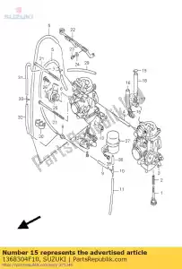 Suzuki 1368304F10 mangueira - Lado inferior