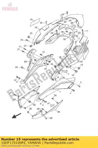 yamaha 1SDF173100P2 couvercle, côté 3 mwm3 - La partie au fond