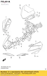 suzuki 5181223KA0291 alloggiamento, proiettore, l (nero) - Il fondo