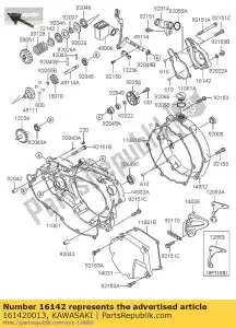 Kawasaki 161420013 couvercle-pompe - La partie au fond