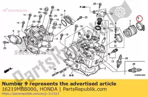 Honda 16219MBB000 band, insulator - Bottom side