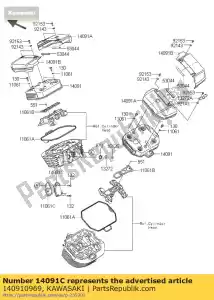 Kawasaki 140910969 capa, respiro - Lado inferior