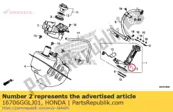 Qui puoi ordinare oring, 6,8x1,9 da Honda , con numero parte 16706GGLJ01: