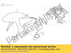 Qui puoi ordinare parafango anteriore lato anteriore vuoto da Piaggio Group , con numero parte GU01434330: