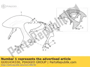 Piaggio Group GU01434330 parafango anteriore lato anteriore vuoto - Il fondo