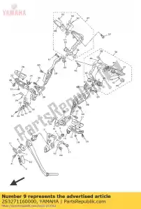 yamaha 2S3271160000 resorte, soporte principal - Lado inferior