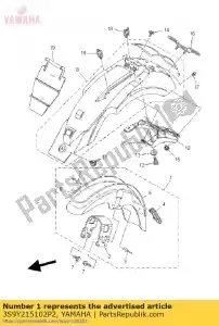 yamaha 3S9Y215102P2 guardabarros delantero comp. - Lado inferior