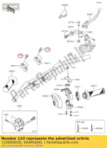 kawasaki 132BA0830 boulon-bride-petit commun - La partie au fond