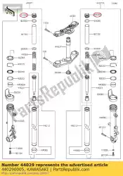 Ici, vous pouvez commander le ressort de fourche zr750-k1h auprès de Kawasaki , avec le numéro de pièce 440290005: