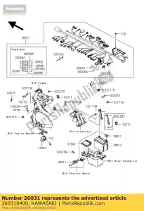 kawasaki 260310400 serie cavi, er650a6s principale - Il fondo