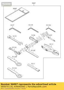 kawasaki 560070118 gereedschapsset zr800cds - Onderkant