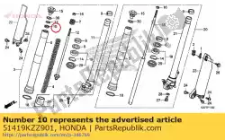 Aqui você pode pedir o assento, rolha em Honda , com o número da peça 51419KZZ901: