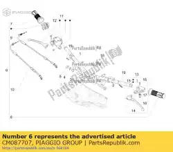 gashendel huls montage van Piaggio Group, met onderdeel nummer CM087707, bestel je hier online:
