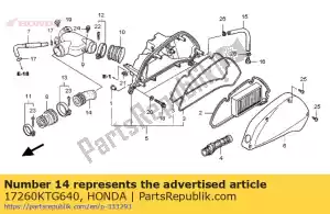 Honda 17260KTG640 trechter, lucht - Onderkant