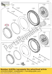 Qui puoi ordinare cerchio, fr, 1,40x19, nero kx85def da Kawasaki , con numero parte 410250338WC: