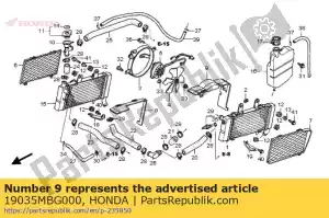 Honda 19035MBG000 guaid l, rad.inner - Lado inferior