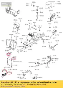 kawasaki 92172Y049 screw,4mm kvf300ccf - Bottom side