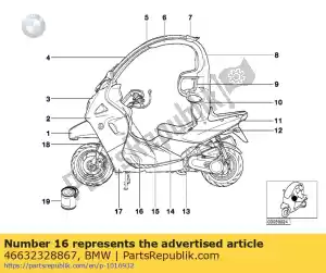 bmw 46632328867 kuipdelen, sierpaneel links - Rechterkant