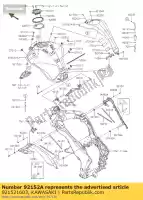 921521603, Kawasaki, colletto er650ecf kawasaki er-6f er-6n klz z 650 1000 2012 2013 2014 2015 2016, Nuovo