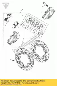 triumph T2020599 calliper, brake, rh - Bottom side