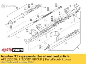 Piaggio Group AP8123650 anel de arbusto - Lado inferior