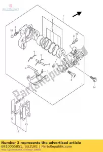 Suzuki 6910005851 conjunto de pistón - Lado inferior