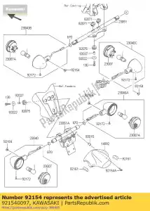 kawasaki 921540097 bullone, 6x8 vn1700c9f - Il fondo