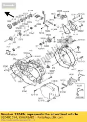 Ici, vous pouvez commander le huile de phoque, a80984h0 kic kx250-l4 auprès de Kawasaki , avec le numéro de pièce 920491594: