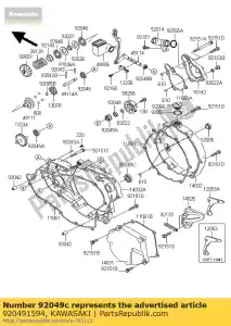 kawasaki 920491594 huile de phoque, a80984h0 kic kx250-l4 - La partie au fond