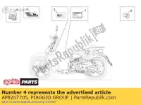 AP8267705, Piaggio Group, Zestaw naklejek aprilia  scarabeo 50 2002 2003 2004 2005 2006, Nowy