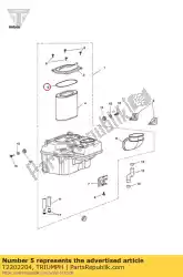 Ici, vous pouvez commander le cordon d'étanchéité auprès de Triumph , avec le numéro de pièce T2202204: